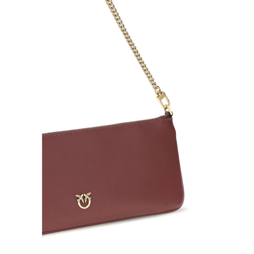 PINKO Bordeaux Leather Shoulder Bag