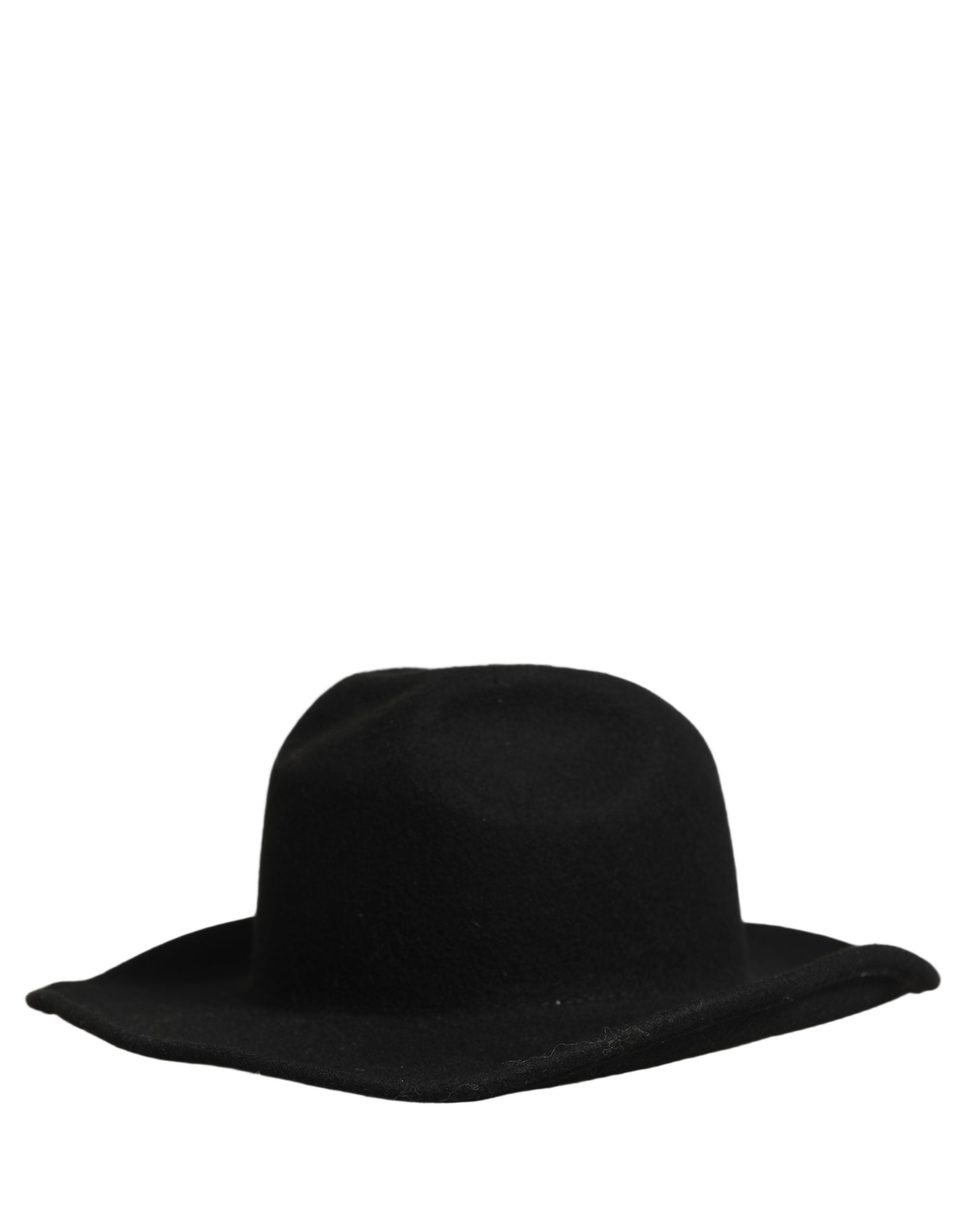 Pre-Owned Dolce & Gabbana Men Black Classic Wide Brim Fedora Capello Hat