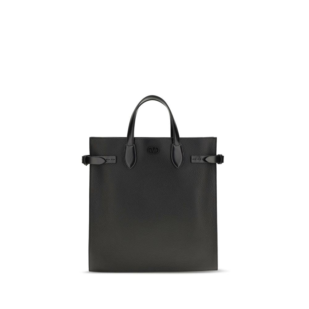Valentino Garavani Black Leather Shoulder Bag