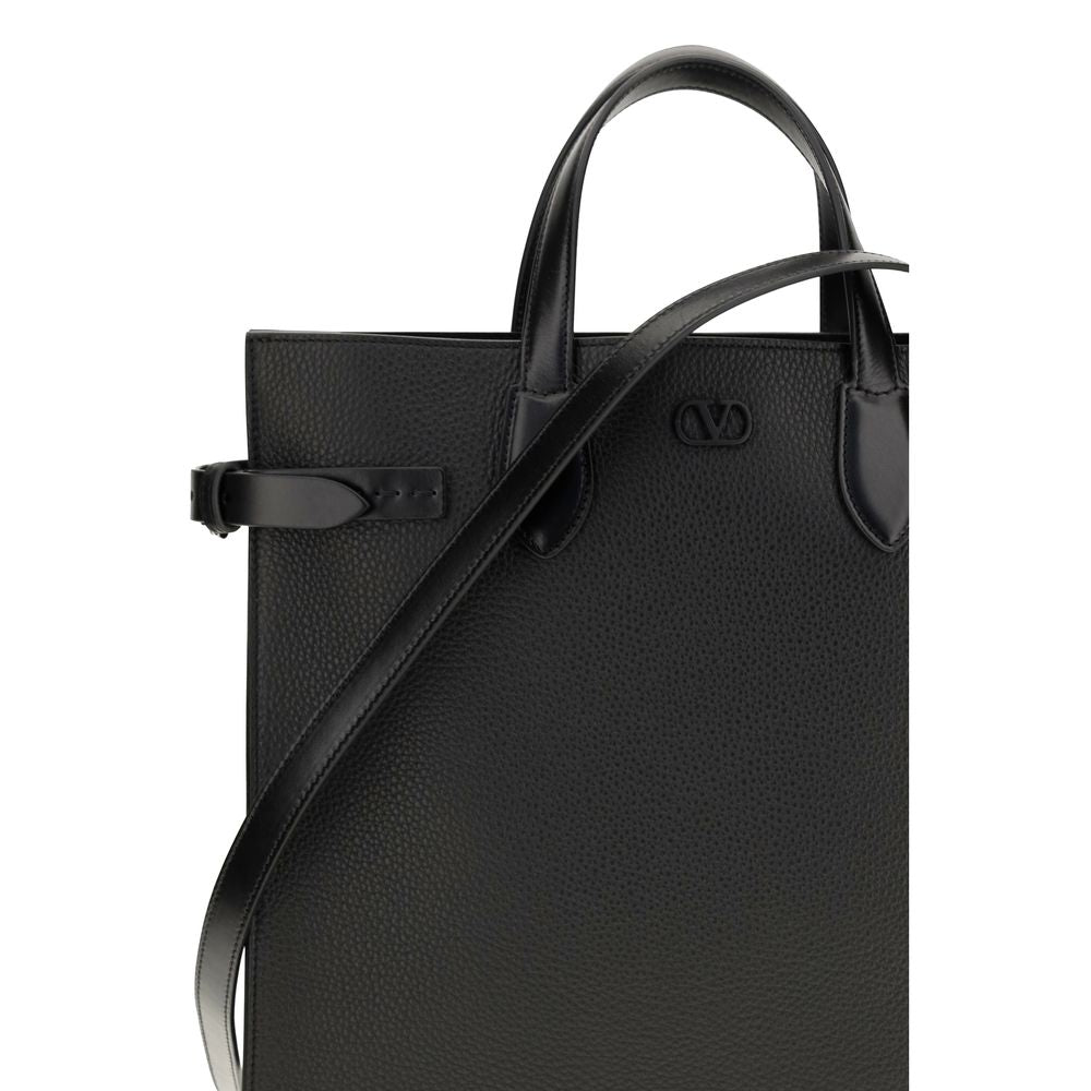 Valentino Garavani Black Leather Shoulder Bag