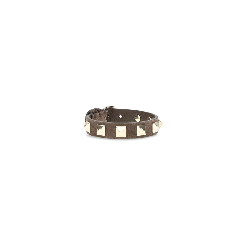 Valentino Garavani Brown Leather Bracelet