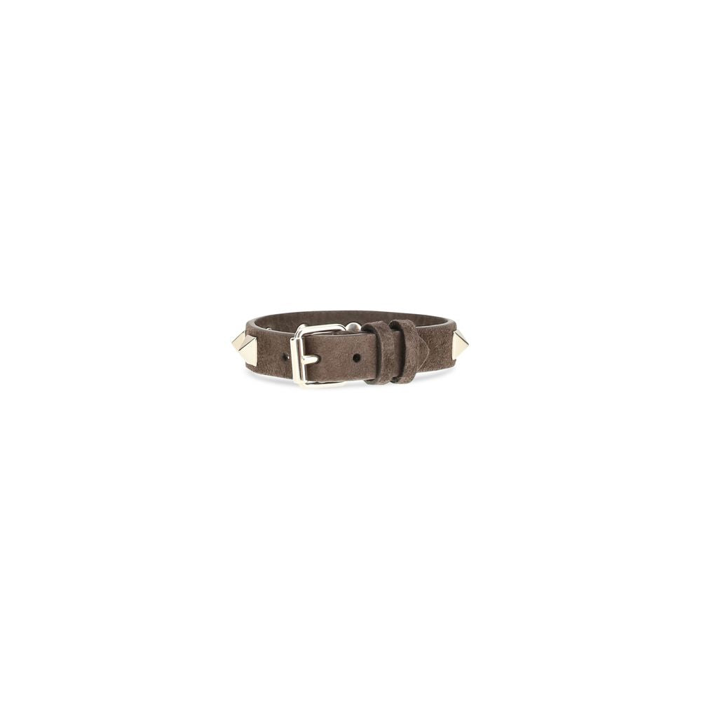 Valentino Garavani Brown Leather Bracelet