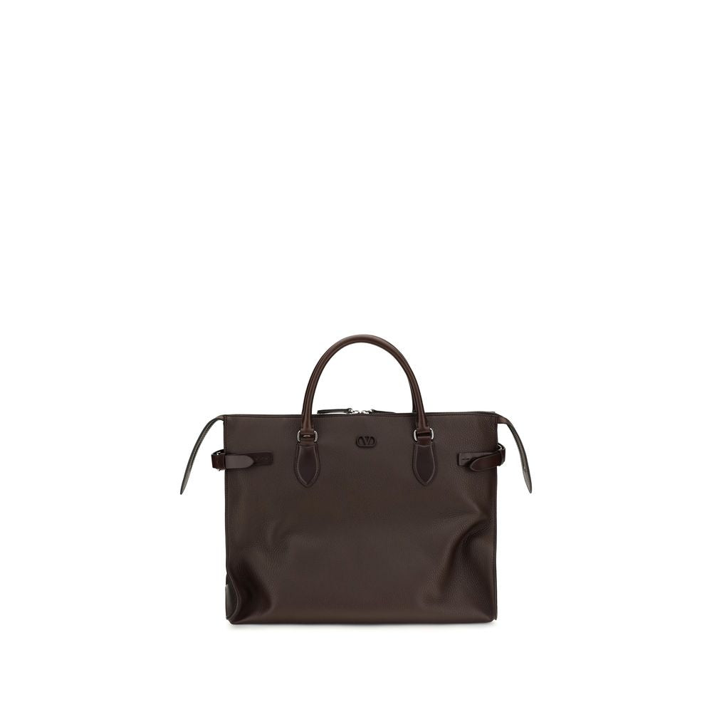 Valentino Garavani Brown Leather Shoulder Bag
