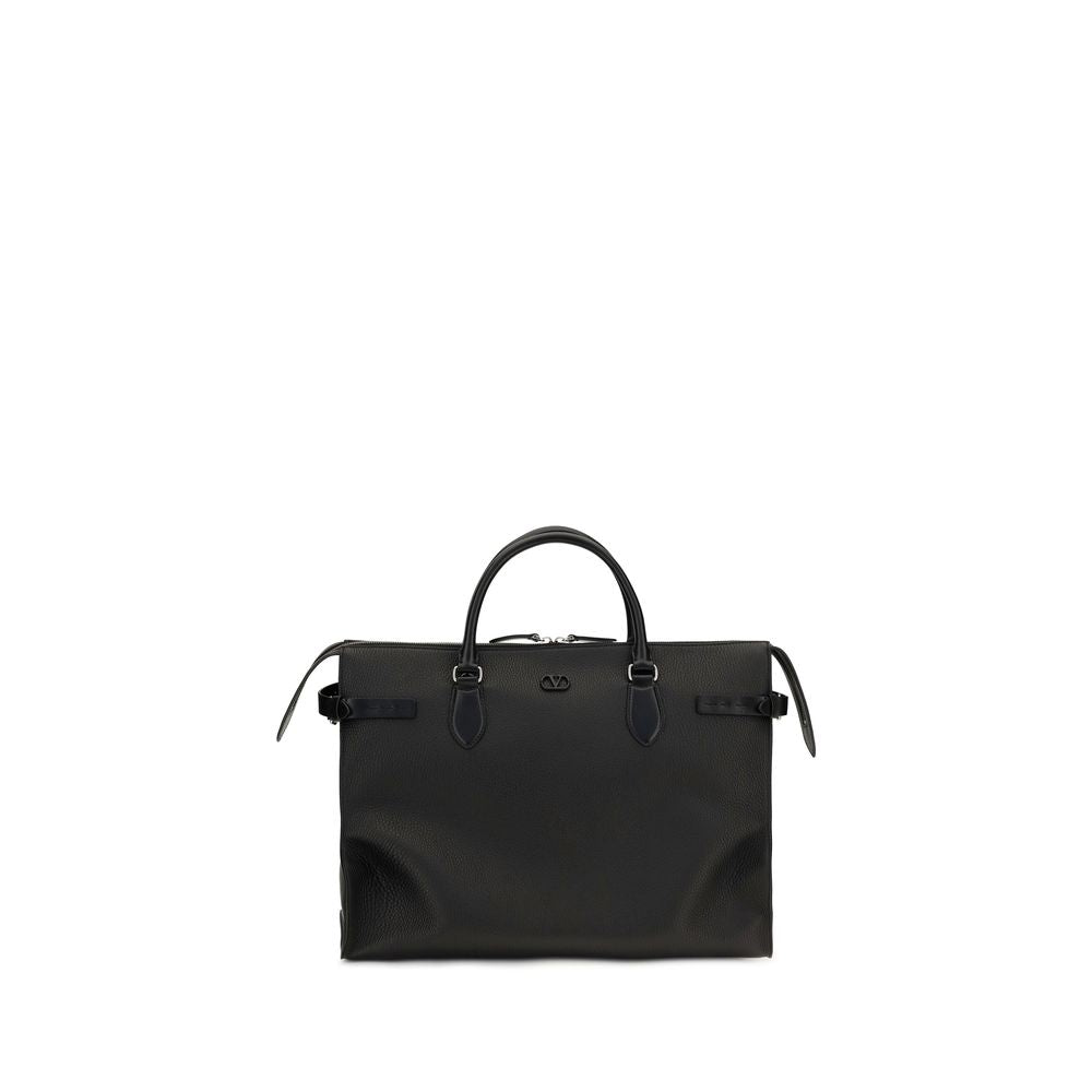 Valentino Garavani Black Leather Shoulder Bag