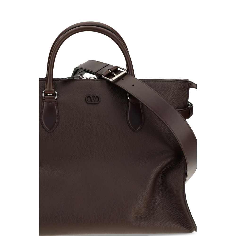 Valentino Garavani Brown Leather Shoulder Bag