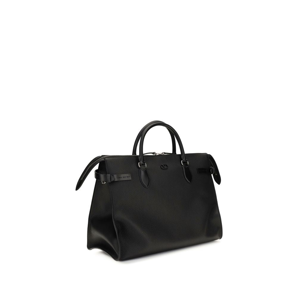 Valentino Garavani Black Leather Shoulder Bag