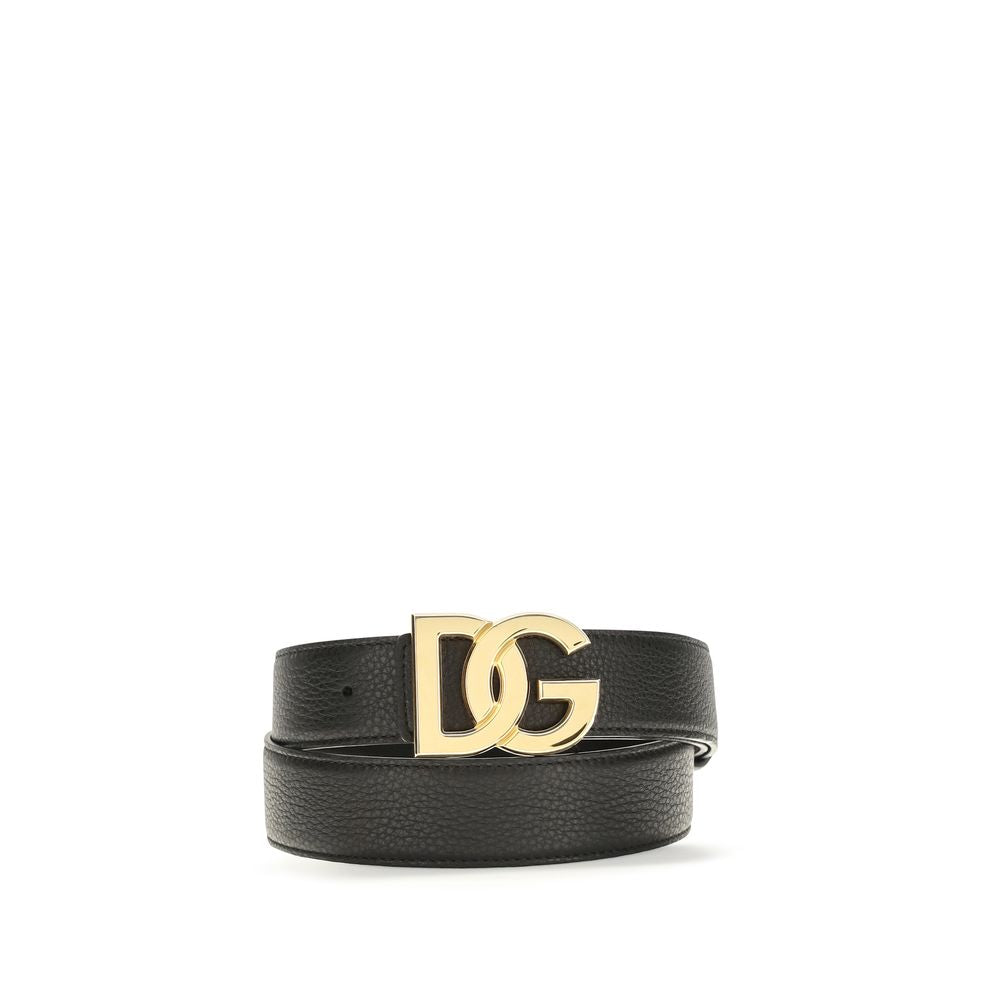 Dolce & Gabbana Black Leather Regular Belt