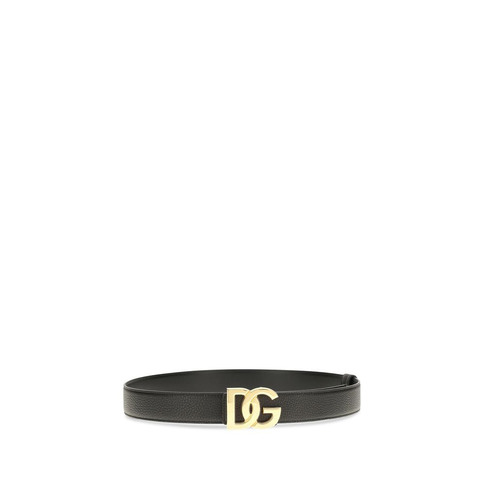 Dolce & Gabbana Black Leather Regular Belt