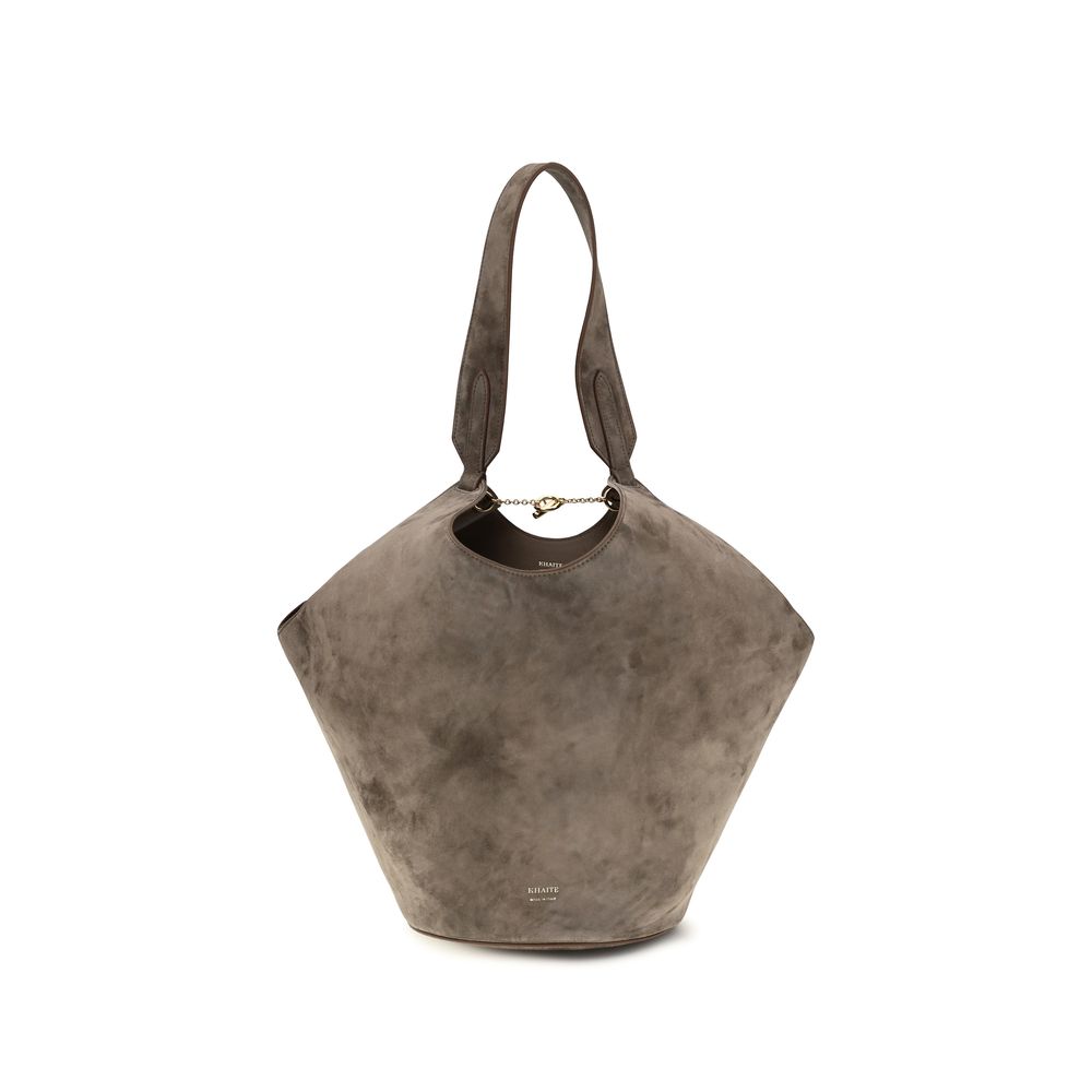 Khaite Beige Leather Shoulder Bag