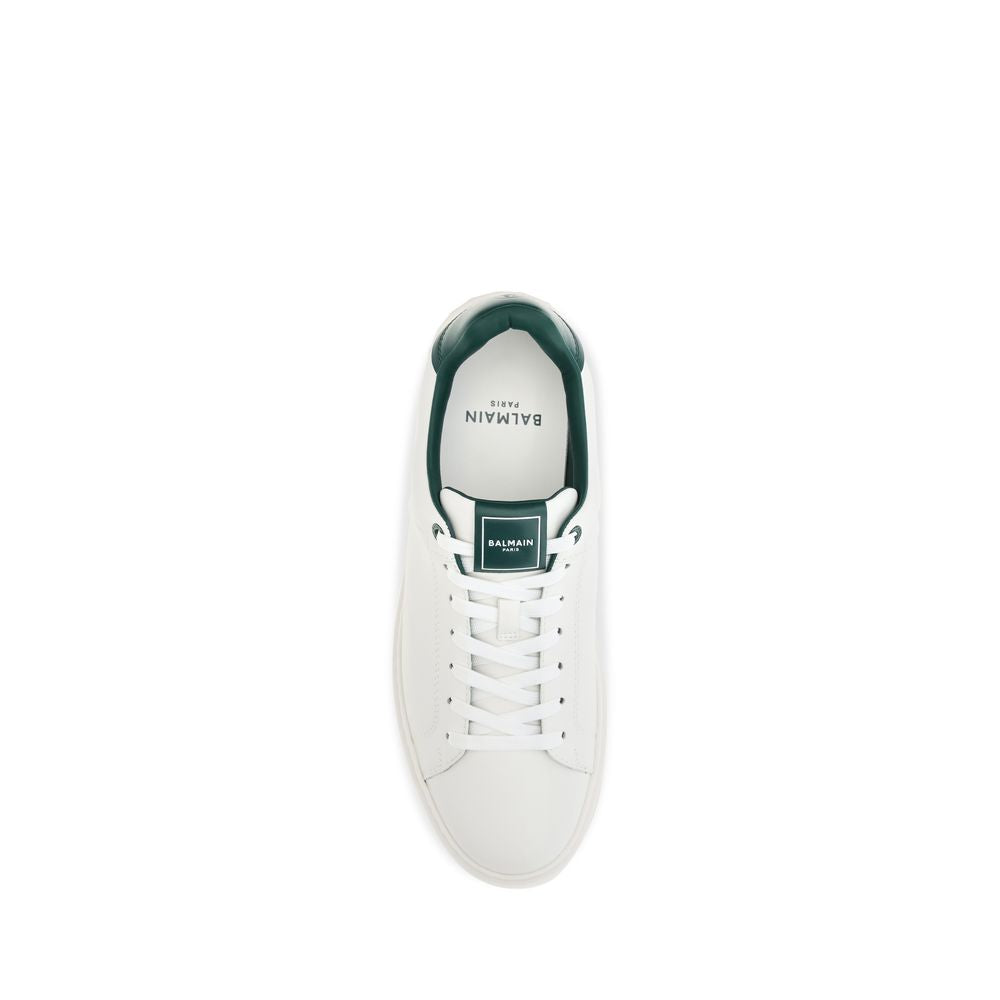 Balmain White Leather Sneakers