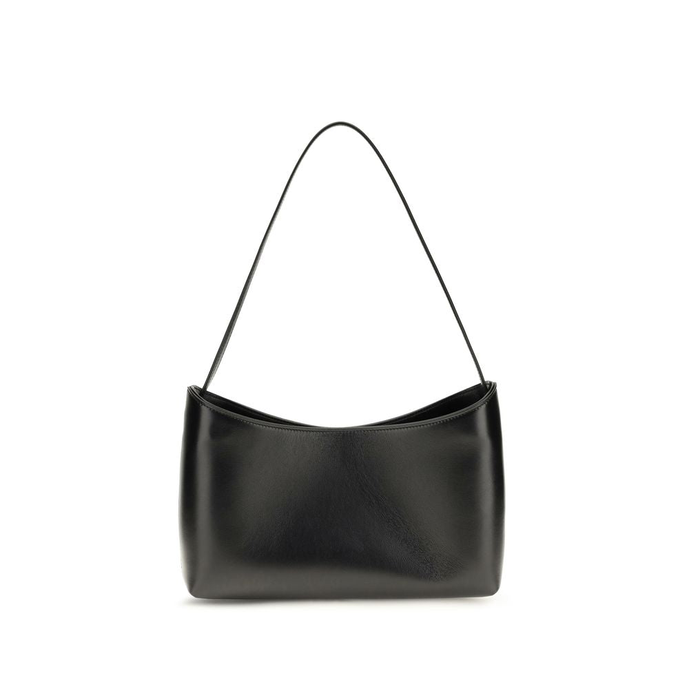 The Row Black Leather Shoulder Bag