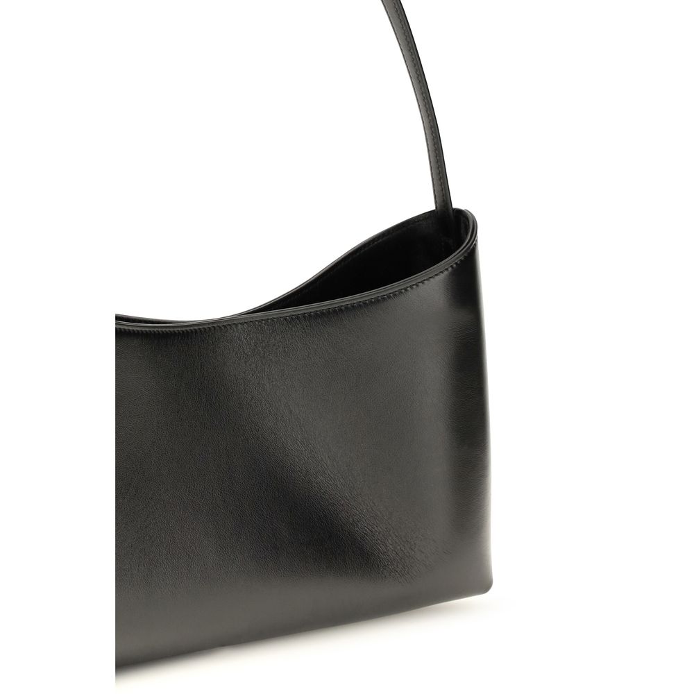 The Row Black Leather Shoulder Bag