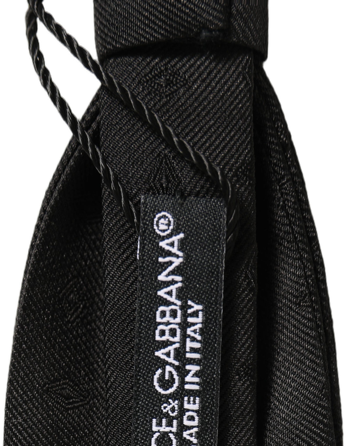 Dolce & Gabbana Men Dark Gray 100% Silk Adjustable Neck Papillon Bow Tie