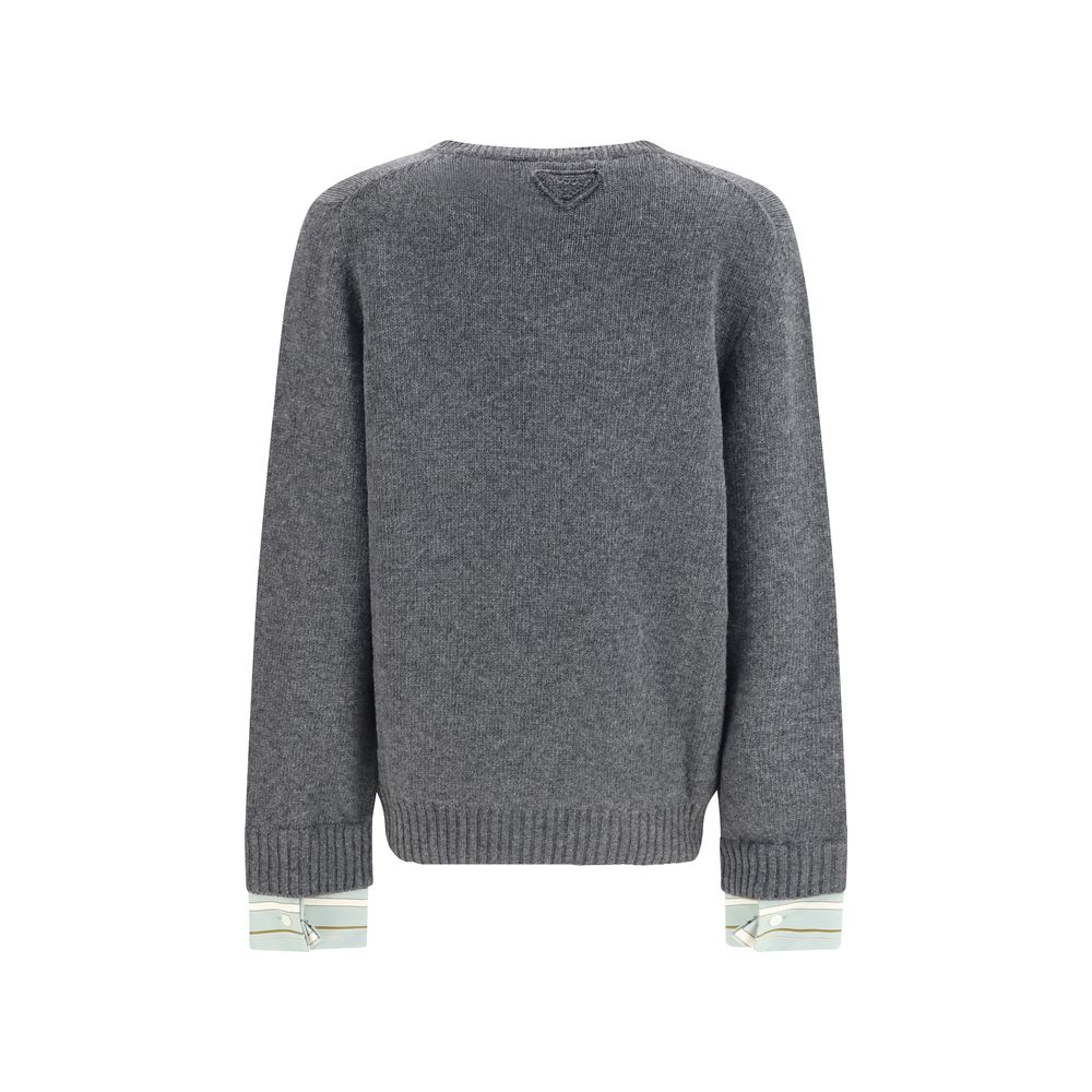 Prada Gray Wool Sweatshirt