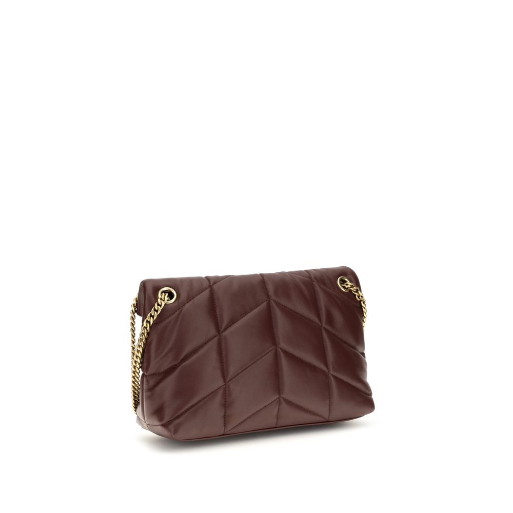 Saint Laurent Bordeaux Leather Shoulder Bag