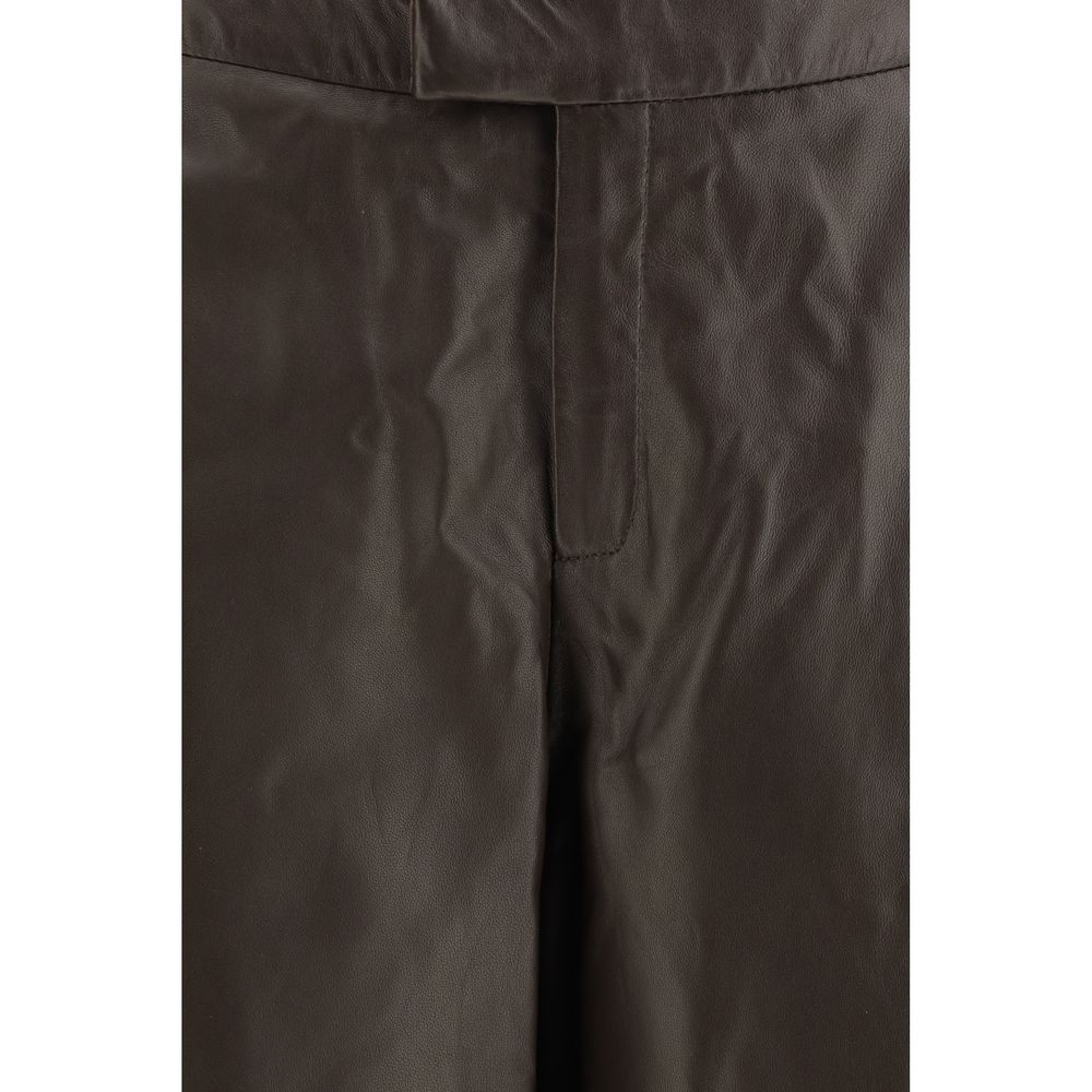 Arma Brown Leather Pants