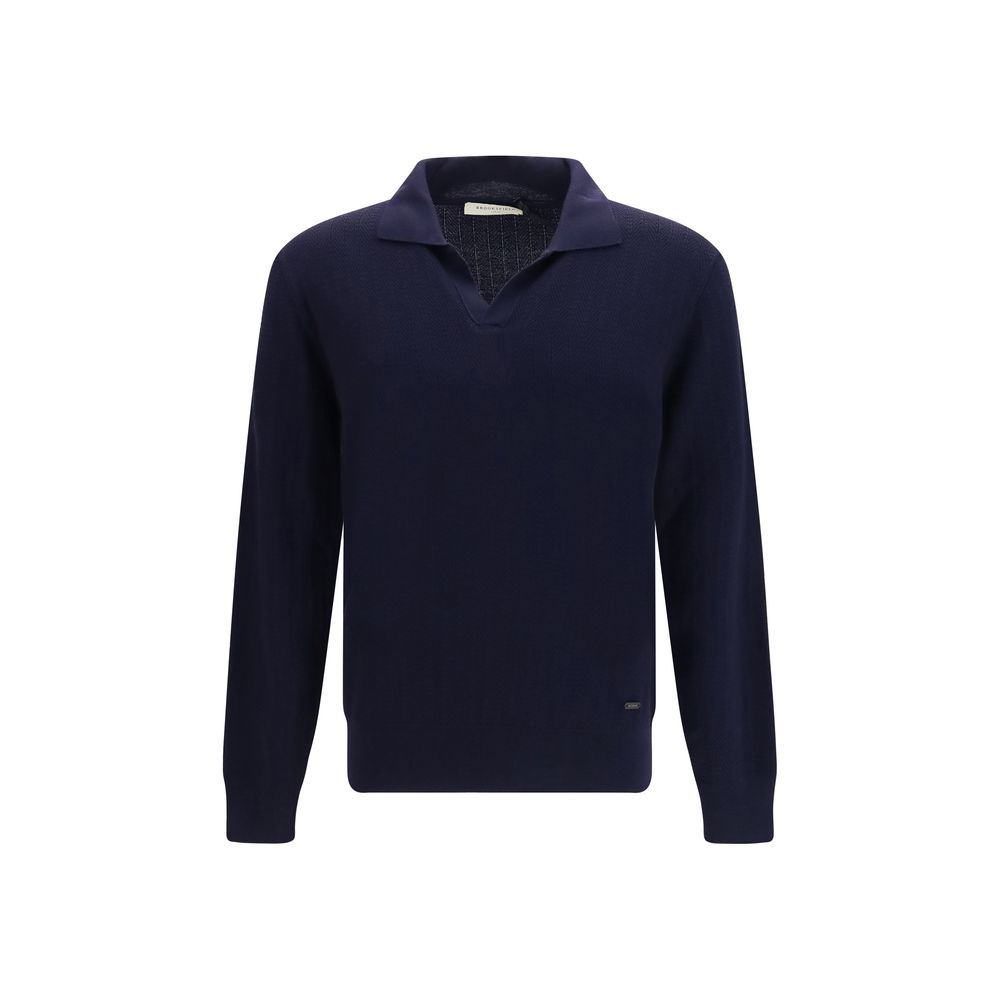 Brooksfield Blue Wool Sweatshirt