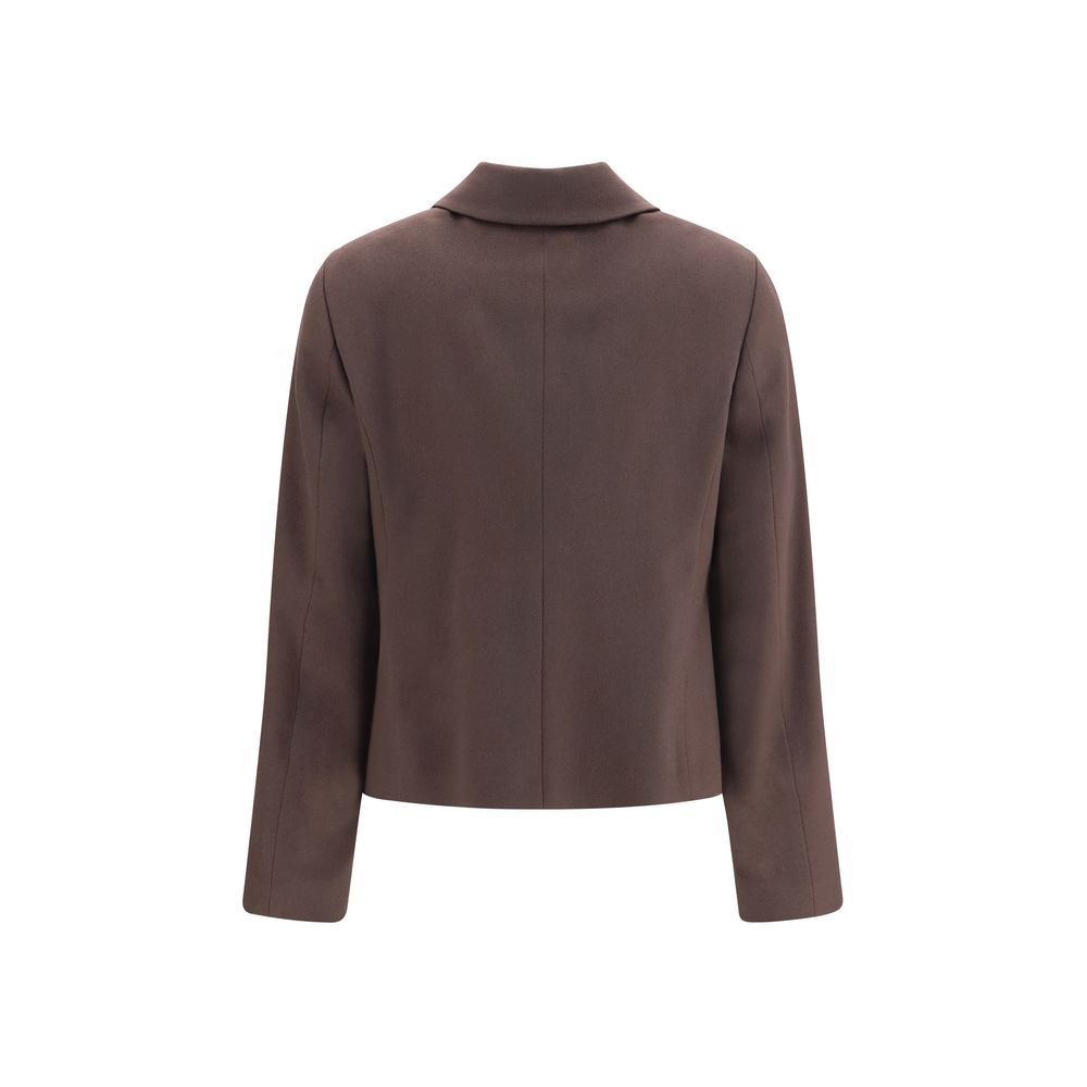 Lardini Brown Wool Full-Length Jacket