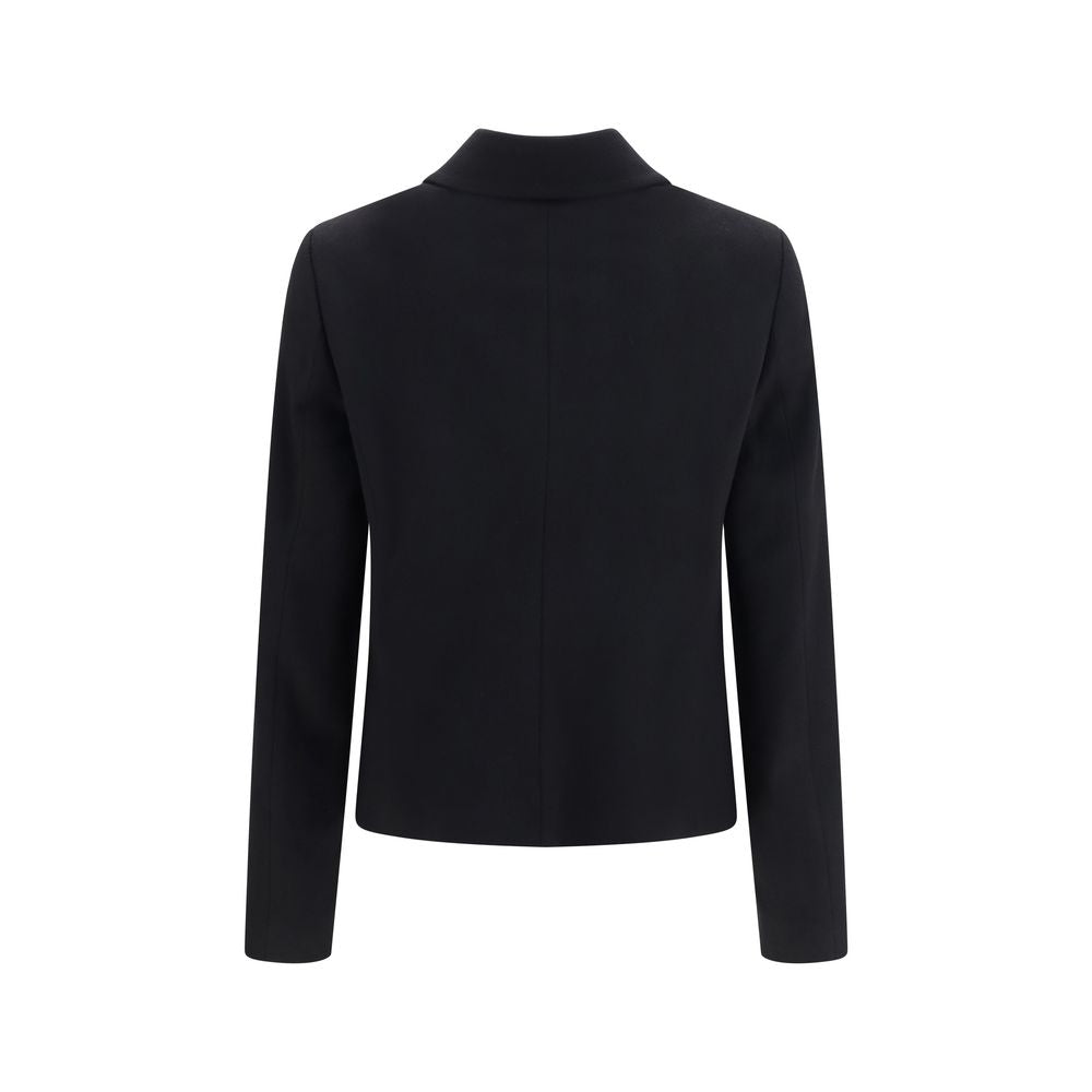 Lardini Black Wool Full-Length Jacket