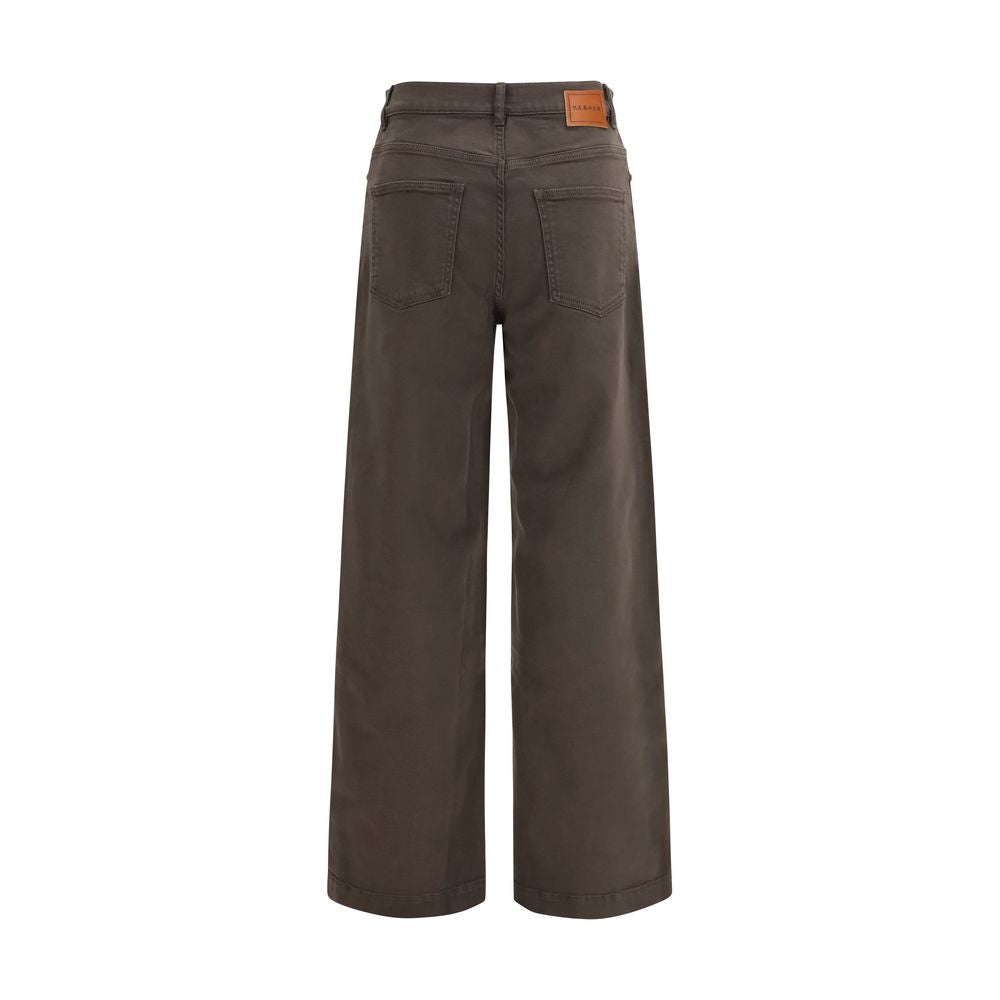 P.A.R.O.S.H. Brown Cotton Casual Pants