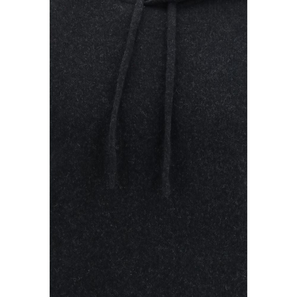 Roberto Collina Black Wool Hoodie