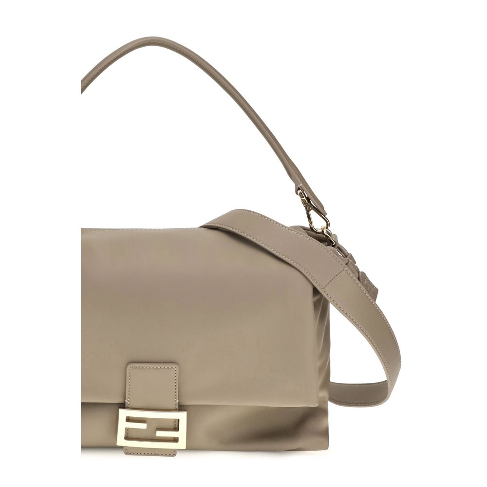 Fendi Beige Leather  Shoulder Bag
