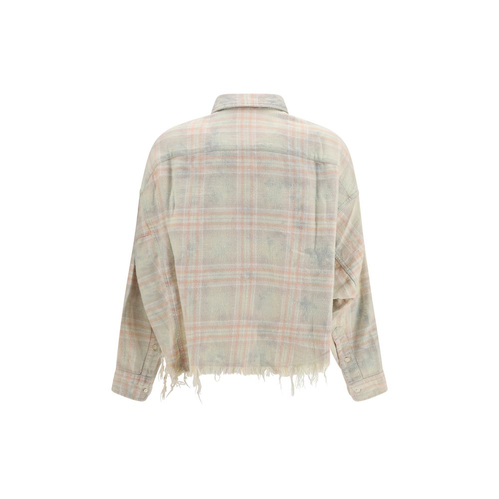R13 Beige Cotton Pattern Shirt