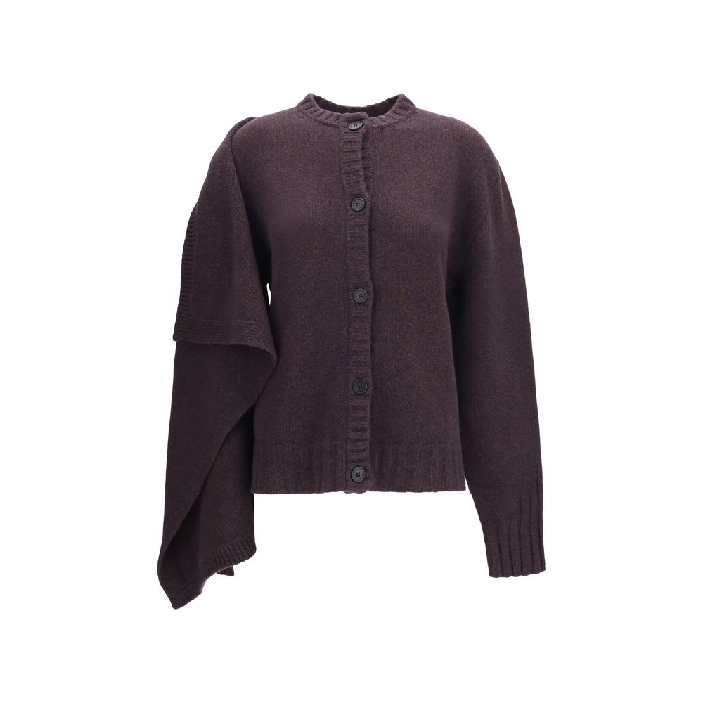 The Attico Brown Wool Cardigan
