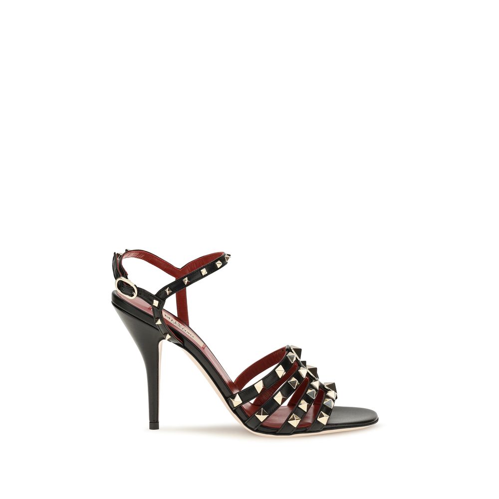 Valentino Garavani Black Stiletto Heel Sandals