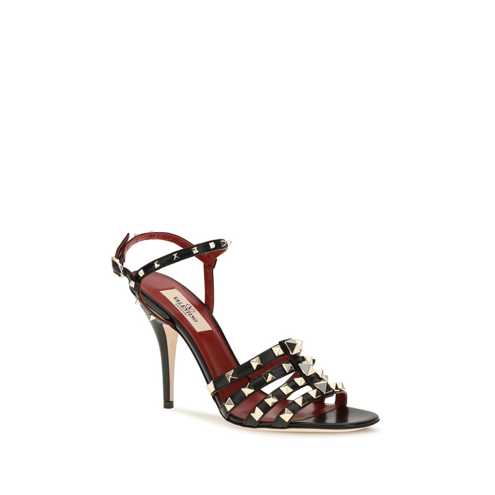 Valentino Garavani Black Stiletto Heel Sandals