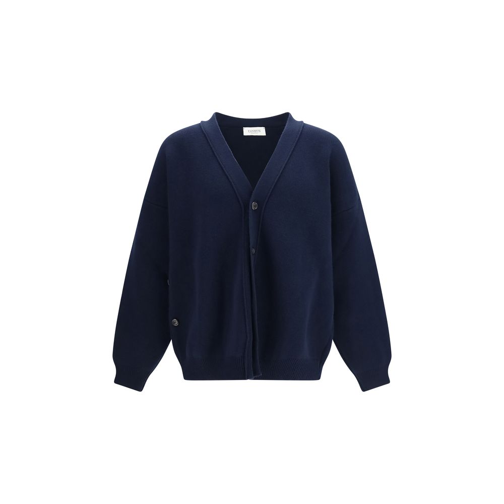 Laneus Blue Wool Cardigan
