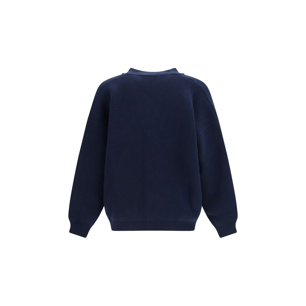 Laneus Blue Wool Cardigan