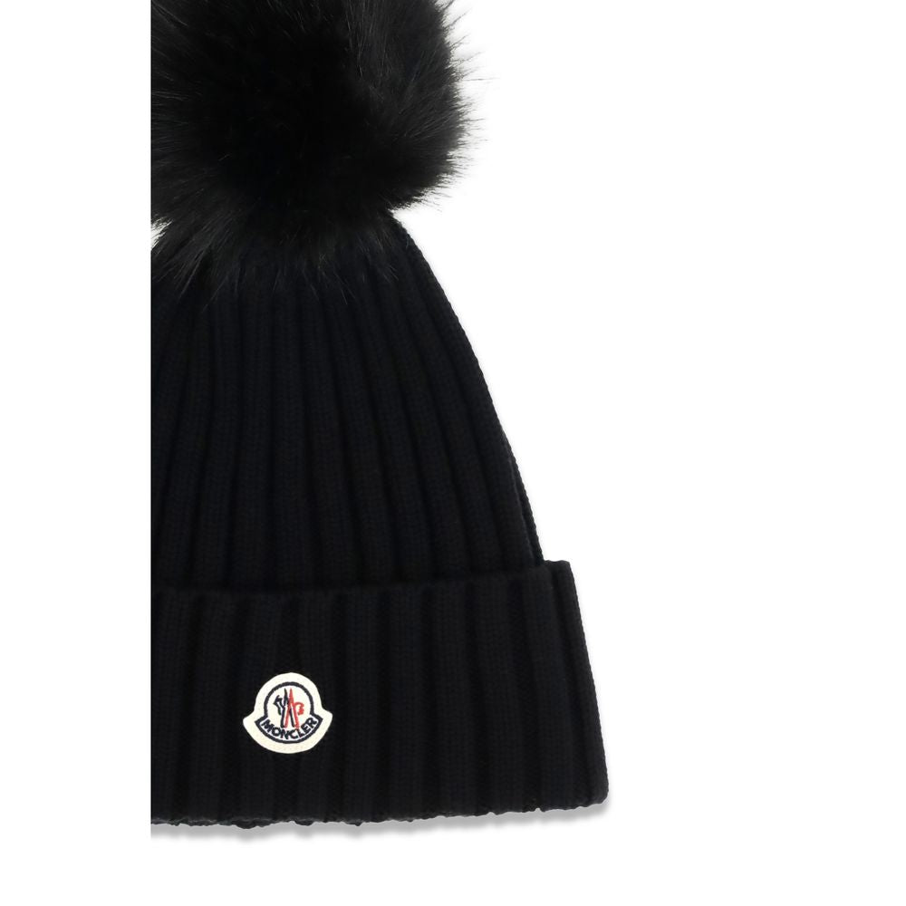 Moncler Black Wool Beanie