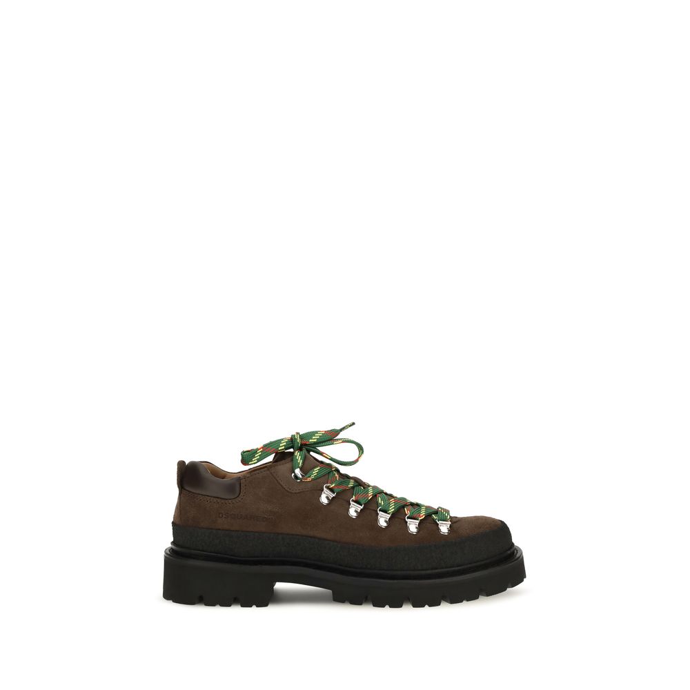 Dsquared² Brown Leather Lace-Up Boots