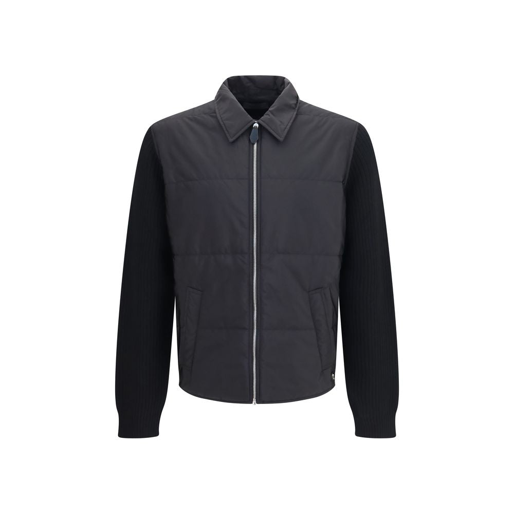 Prada Black Wool Full-Length Jacket