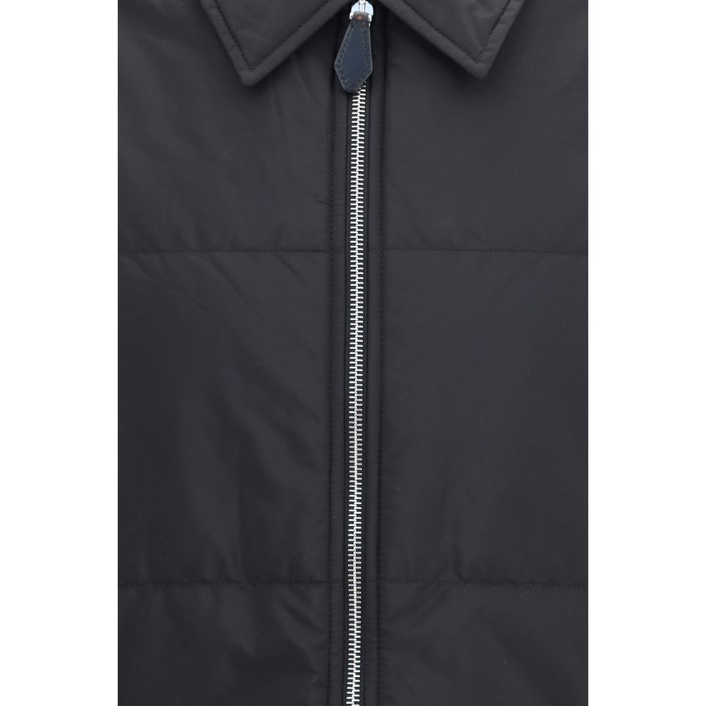 Prada Black Wool Full-Length Jacket