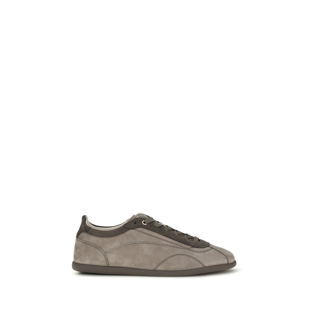 Brunello Cucinelli Gray Leather Sneakers