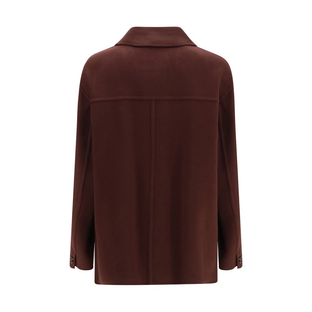 'S Max Mara Bordeaux Wool Coat