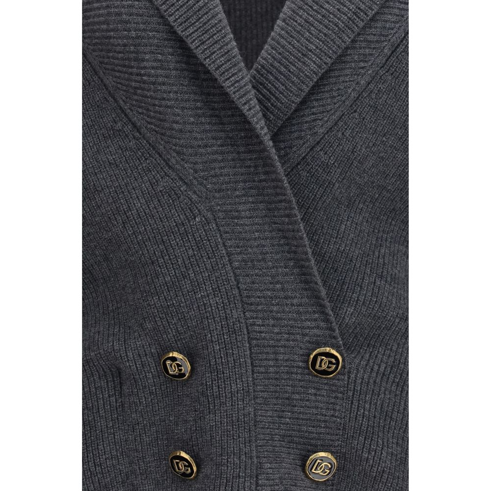 Dolce & Gabbana Gray Wool Cardigan