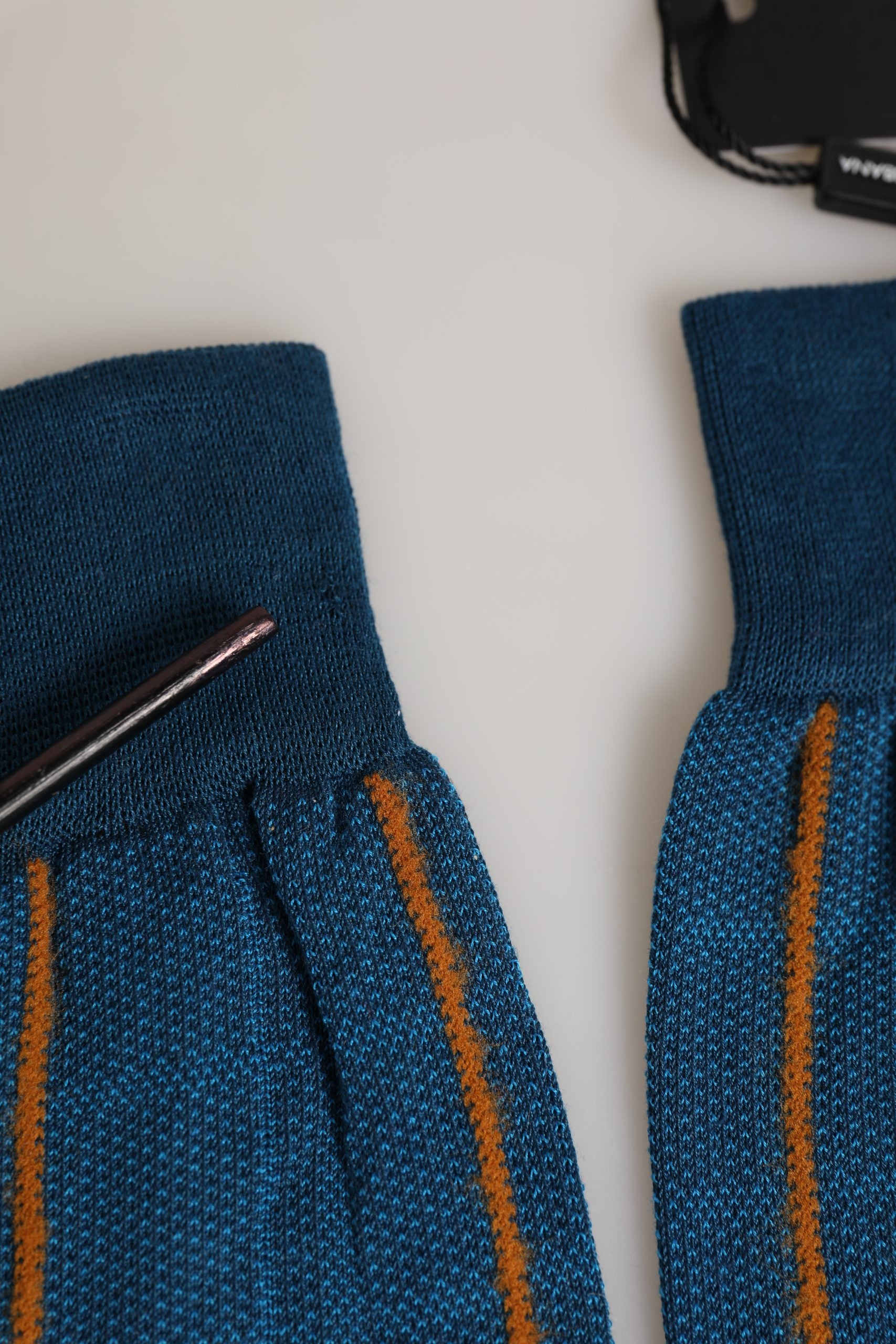 Dolce & Gabbana Men Blue Cotton Stretch Mid Accessory Socks