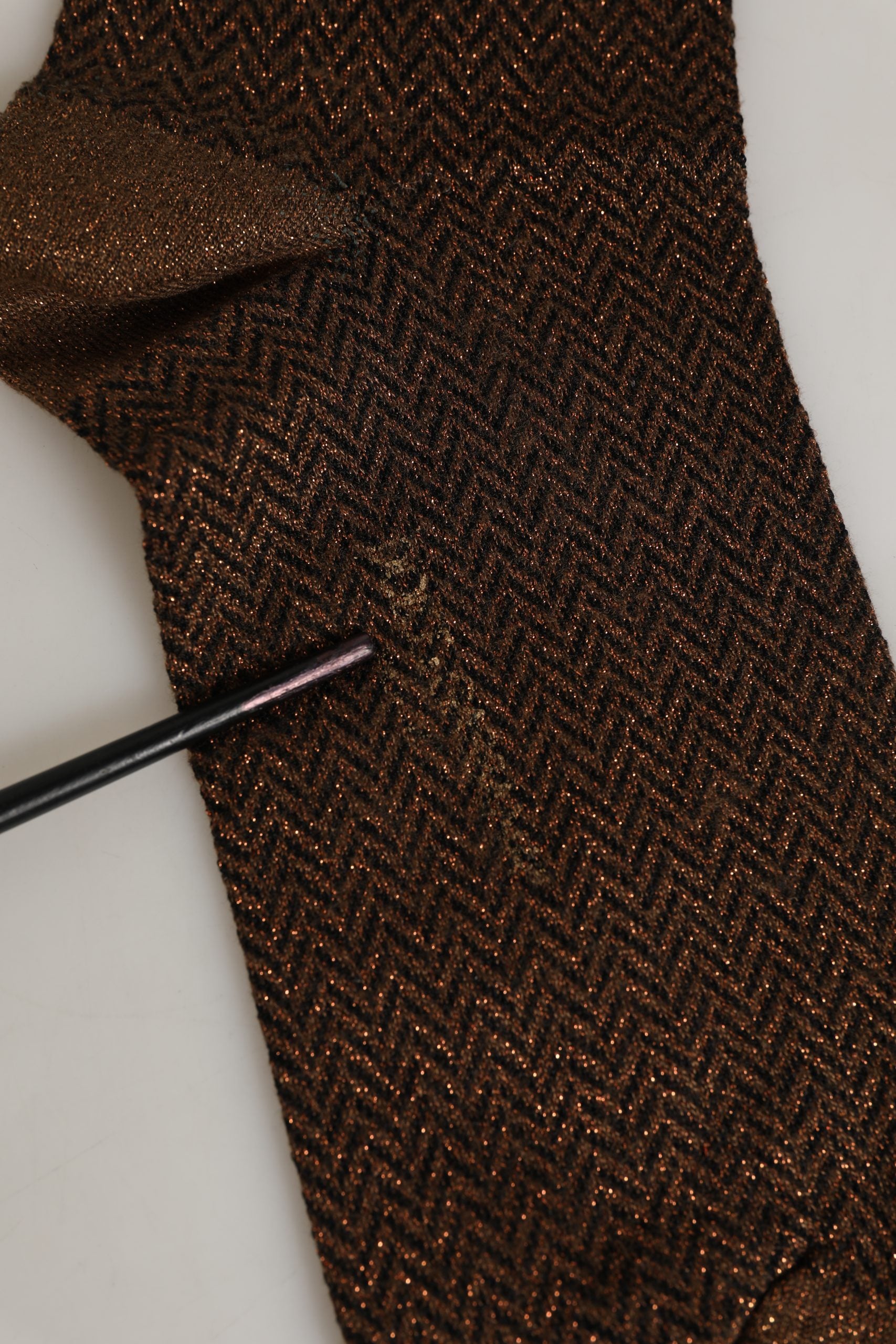 Dolce & Gabbana Men Brown Viscose Over The Accessory Socks