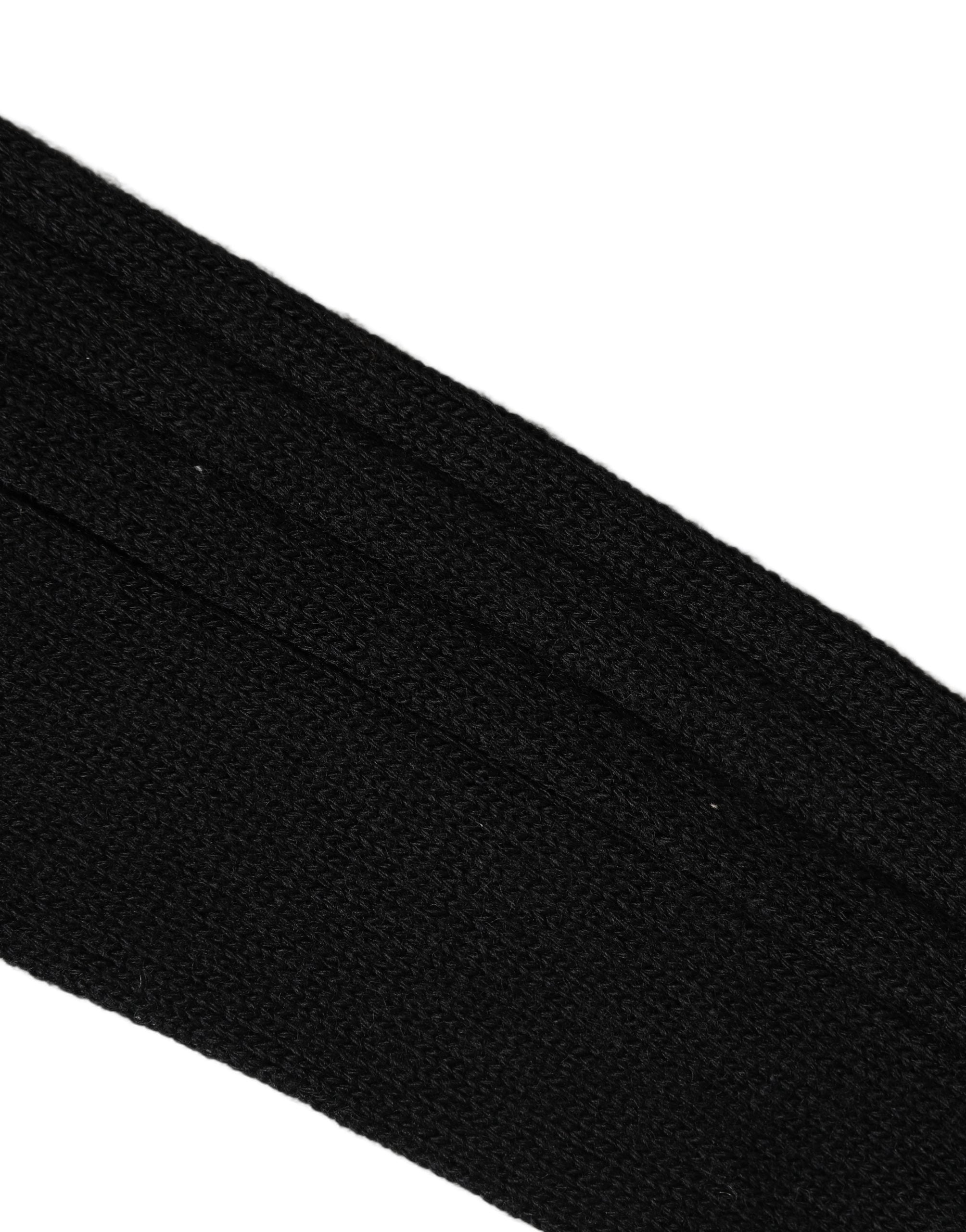 Dolce & Gabbana Black DG Logo Print Over The Accessory Socks