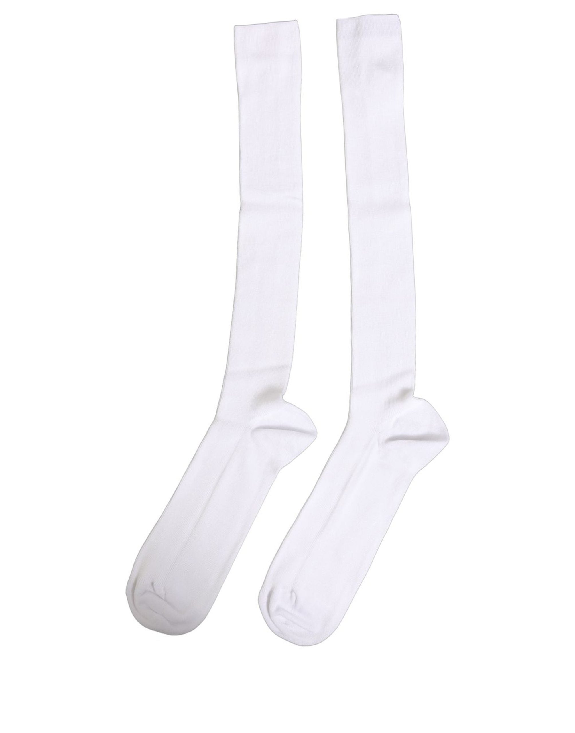 Dolce & Gabbana Men White Viscose Over The Accessory Socks