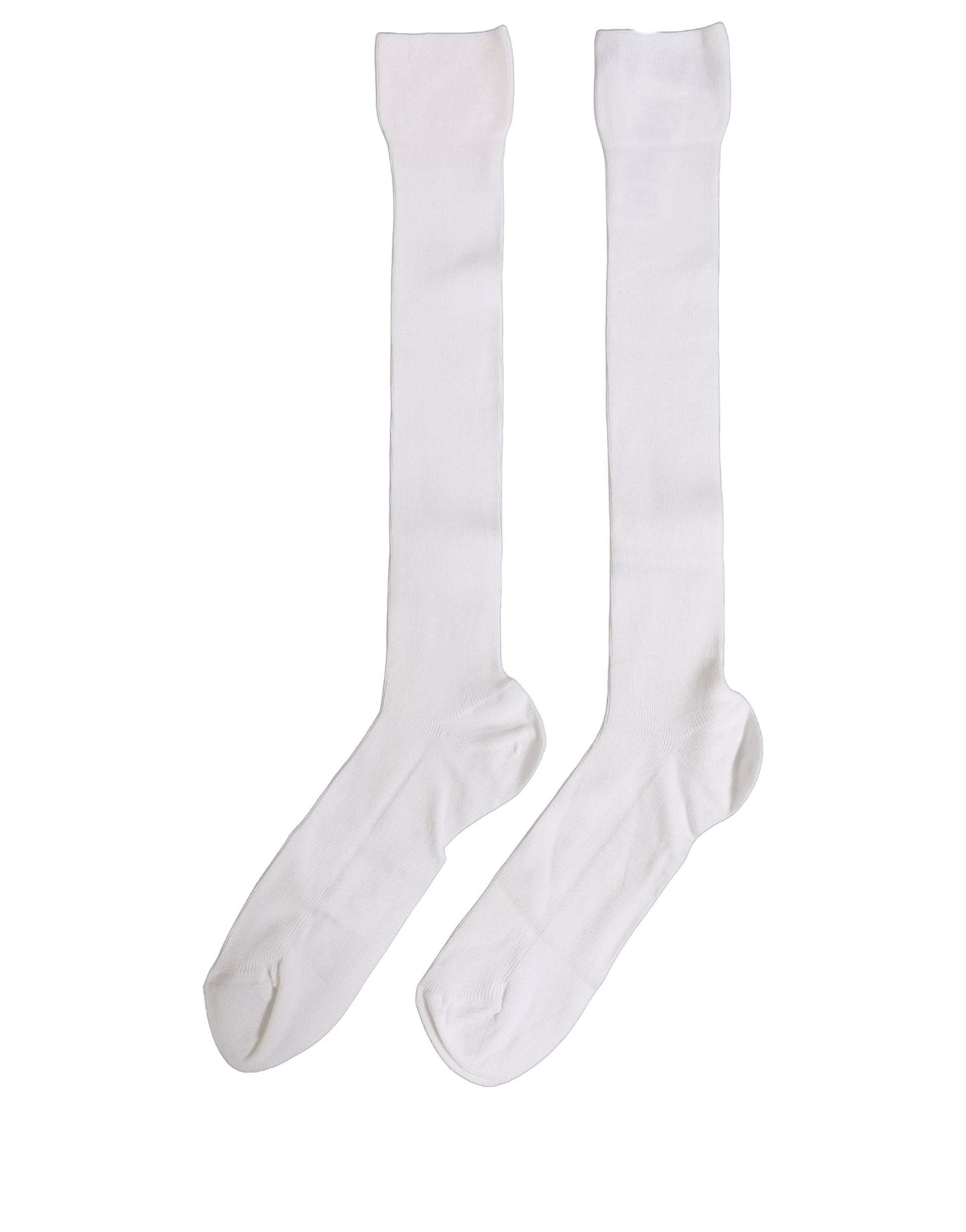 Dolce & Gabbana Men White Viscose Over The Accessory Socks
