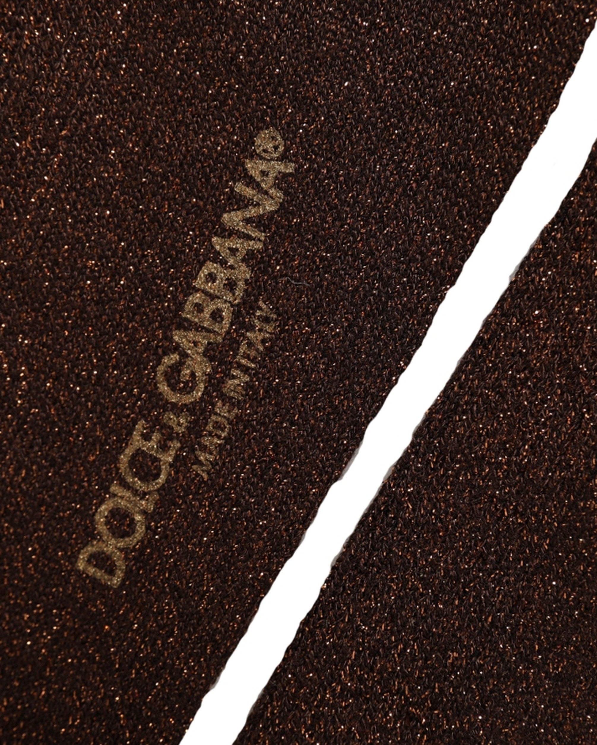 Dolce & Gabbana Dark Brown Viscose Logo Mid Accessory Socks