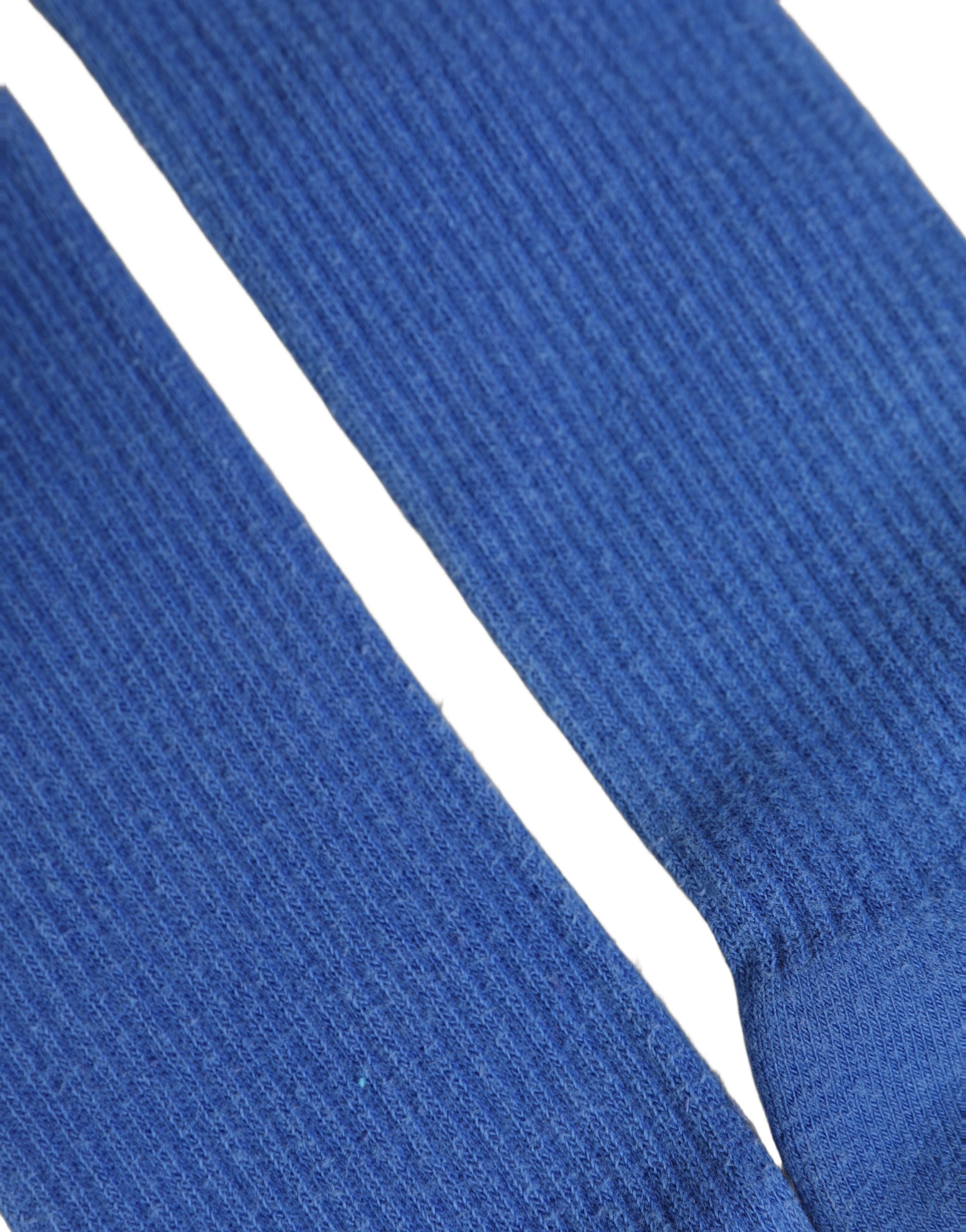 Dolce & Gabbana Blue Cotton Ribbed Mid Women Accessory Socks