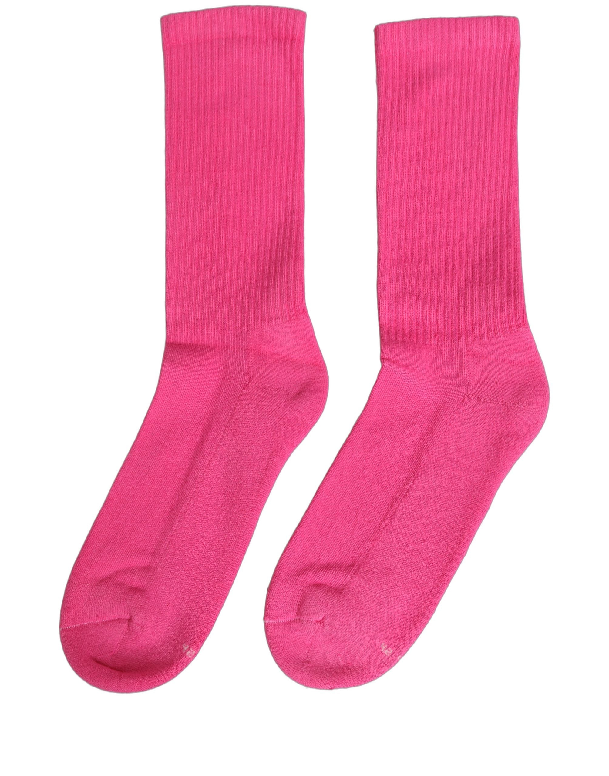 Dolce & Gabbana Pink Cotton Ribbed Mid Women Accessory Socks