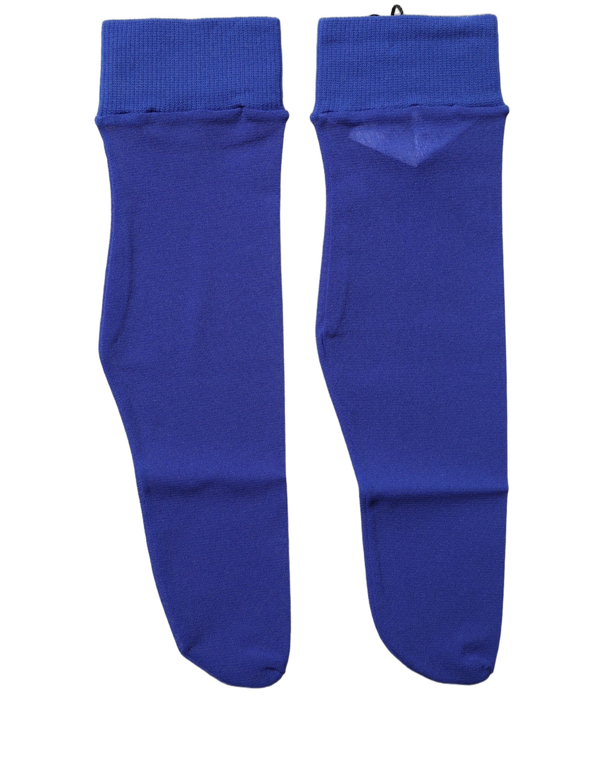 Dolce & Gabbana Royal Blue Mid Sheer Nylon Accessory Socks