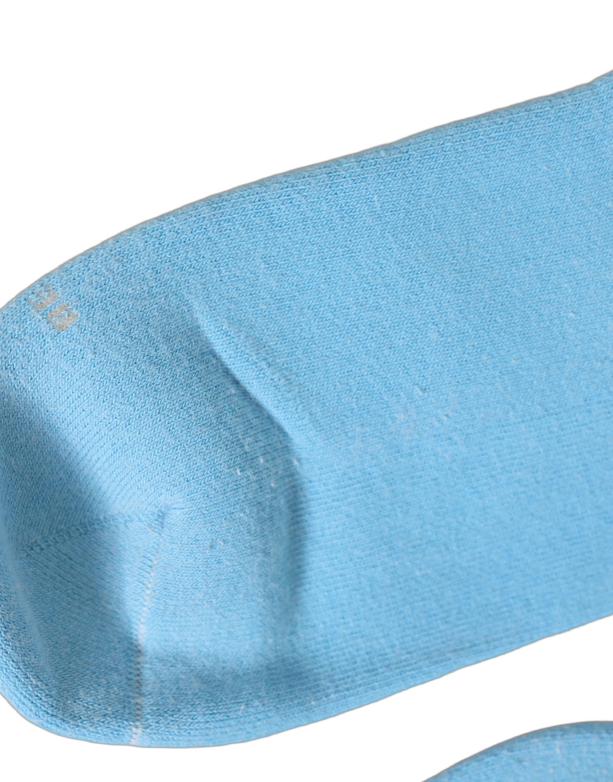 Dolce & Gabbana Light Blue Cotton Ribbed Mid Accessory Socks