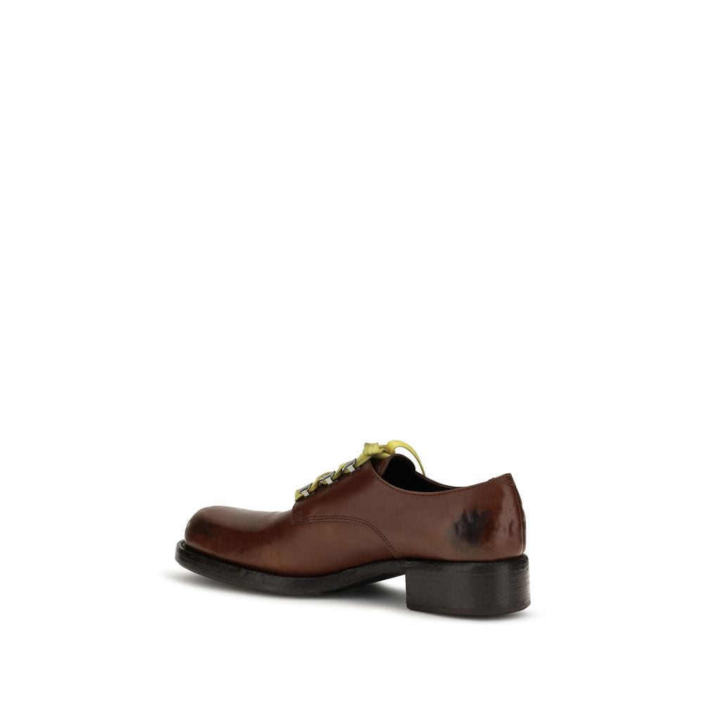 Prada Brown Leather  Slip-On Loafers
